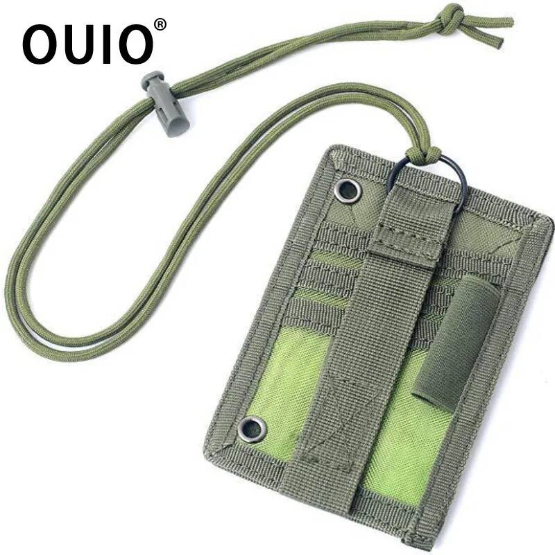 Lanyard Badge Holder - OUIO Taktischer Ausweishalter mit Klettverschluss, Reiseleiter-Ausweishalter,