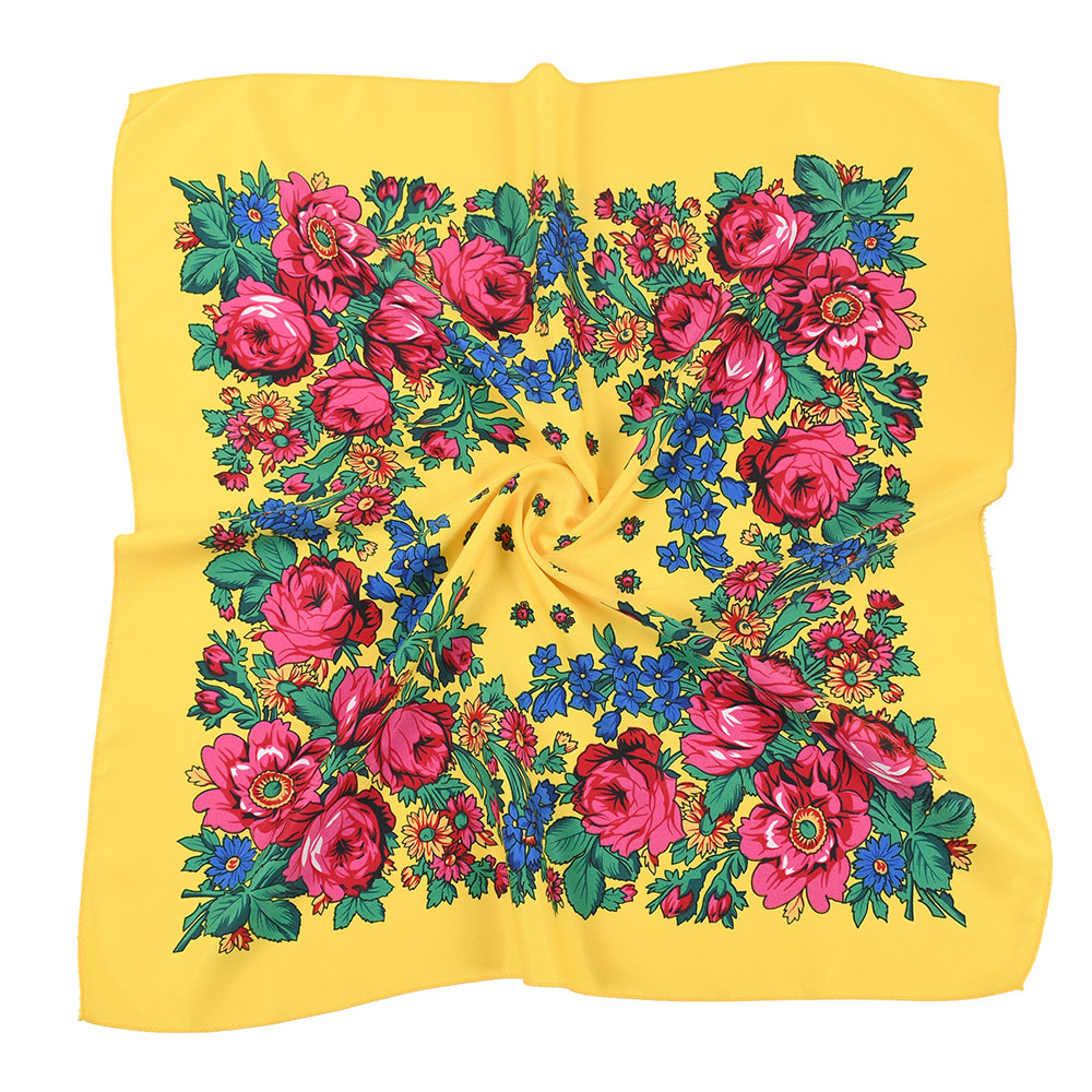 Bandana Cotton - 70*70cm Russischen Stil Quadrat Schal Frauen