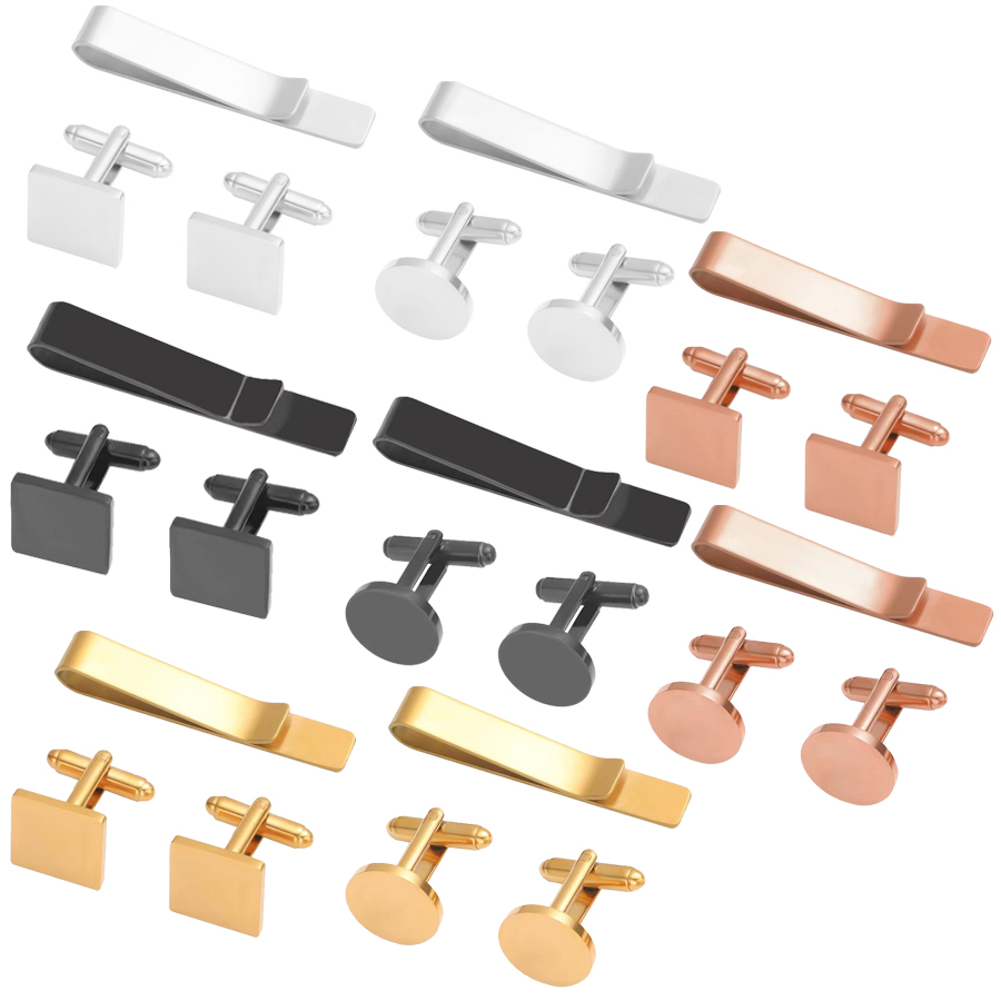 Tie Bar Set Gift - Freeteeme Neue Mode Manschettenknöpfe Krawatte Clip