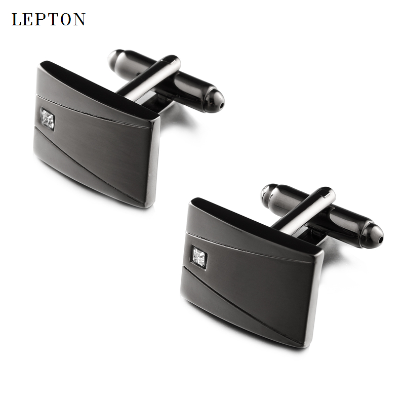 Tie Bar Set Gift - Klassische schwarze Manschettenknöpfe und Krawattenklammern-Set für