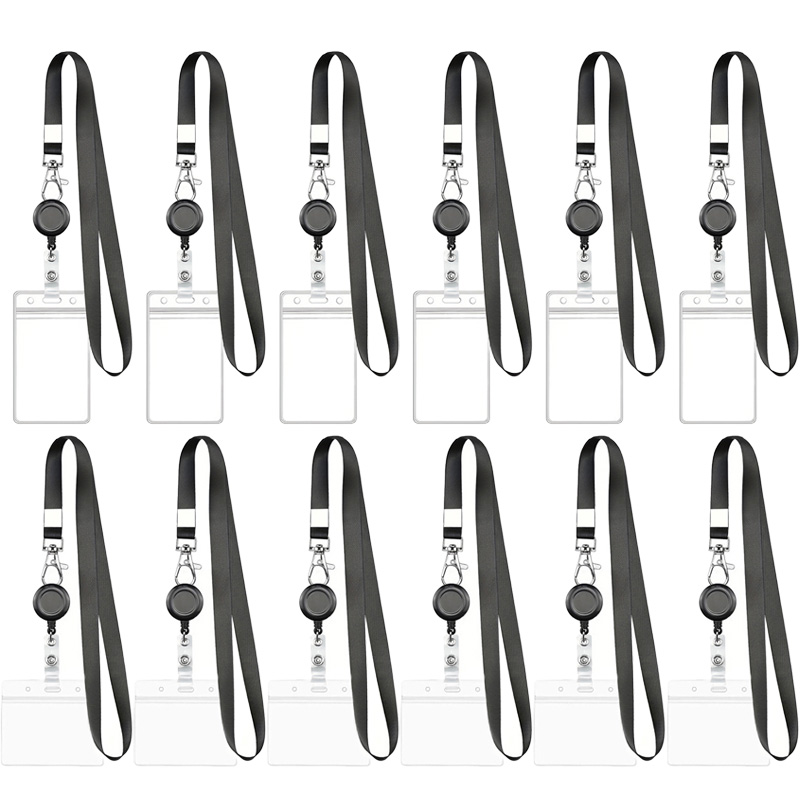 Lanyard Badge Holder - 1-3 Stück wasserdichter Ausweishalter mit Umhängeband