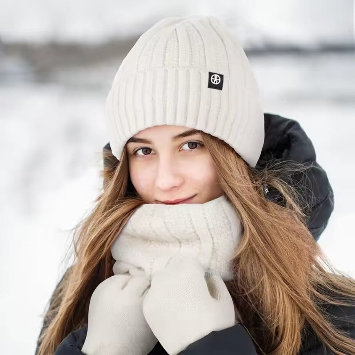 Muffler Men Wool - 3 stücke Winter Beanie Hut Handschuhe