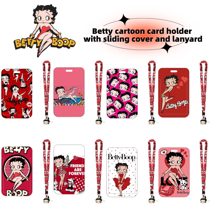 Lanyard Badge Holder - Betty Boop Serie Anime Buskartenhalter, Campus-Essenskarte,