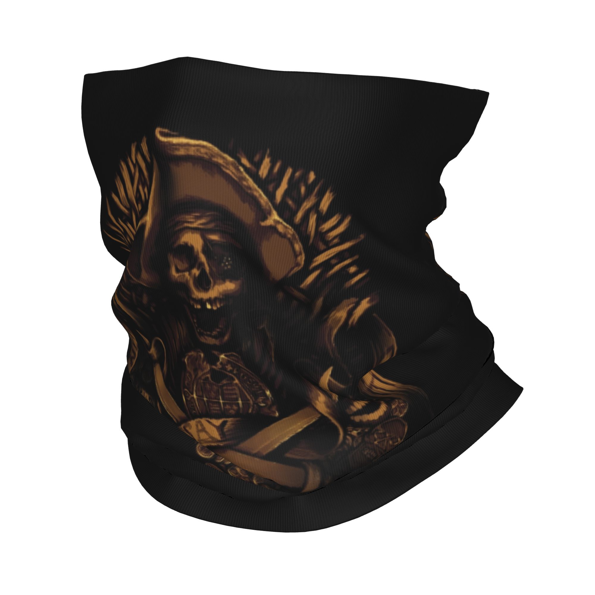 Neck Warmer Tube - Personalisierter „Never Say Die“ Piratenschädel-Bandana-Halswärmer für