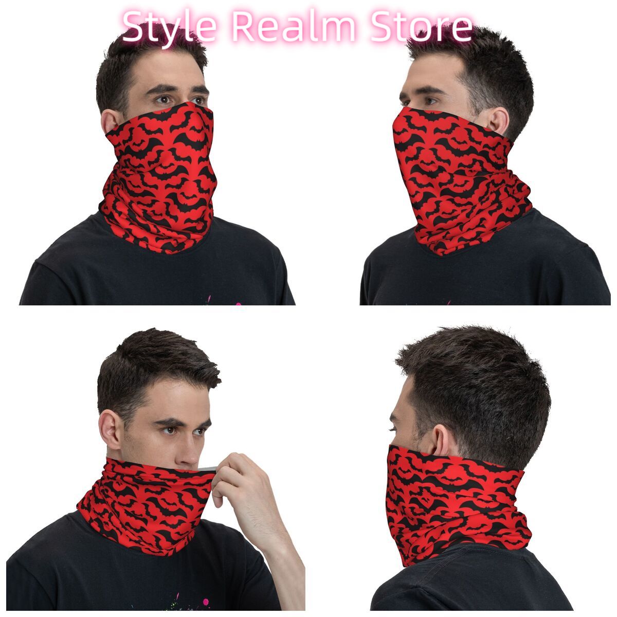 Gothic Hexe Fledermäuse Muster – Neck Warmer Tube Bewertung und Preis