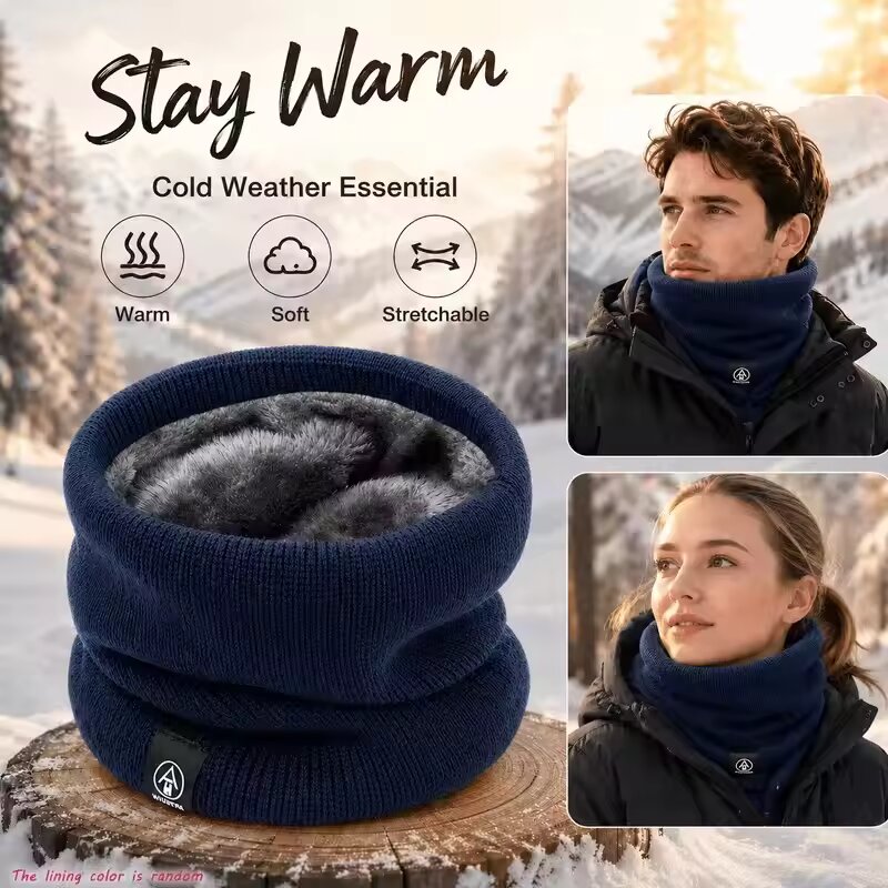 Winter Warmer Gestrickter Hals – Muffler Men Wool Bewertung und Preis