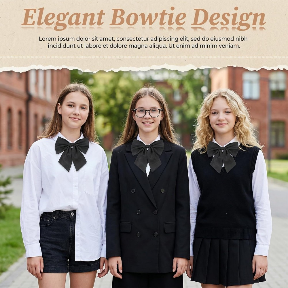 Schwarze Fliege für Damen, gro – Bow Tie Pre Tied Bewertung und Preis