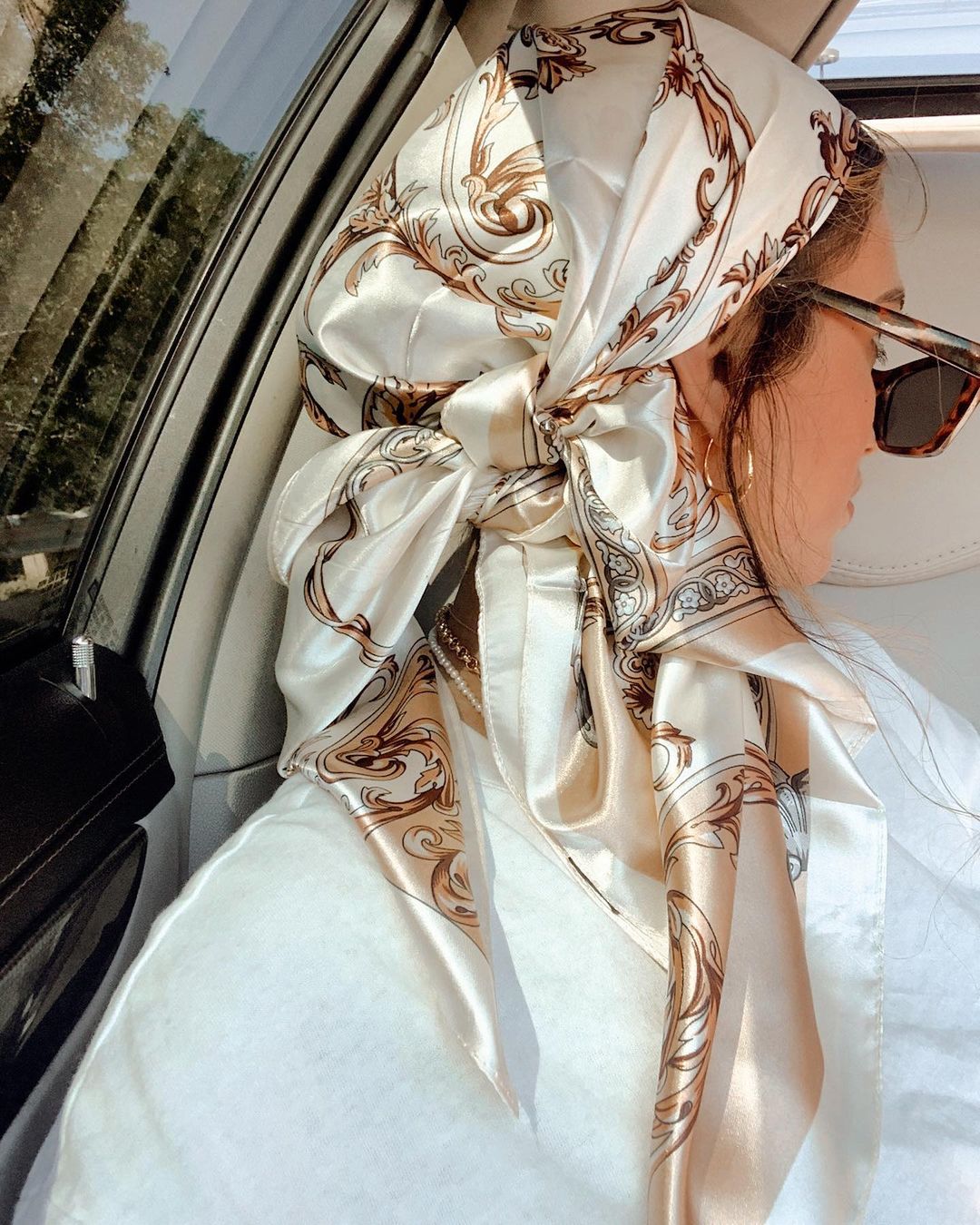 Satin-Quadrat-Schal für Damen, – Face Scarf Mask Bewertung und Preis