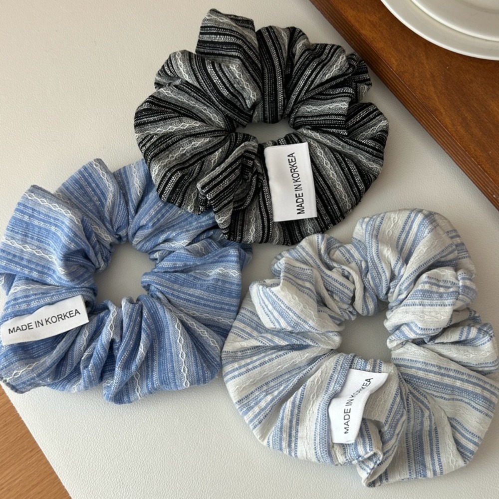 2025 Korea Mode Streifen Haar  – Silk Tie Striped Bewertung und Preis