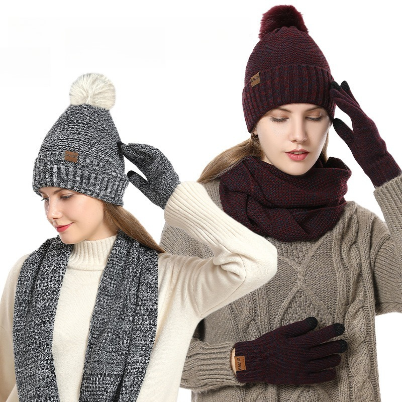 Damen Winter 3-teiliges Fleece – Infinity Scarf Knit Bewertung und Preis