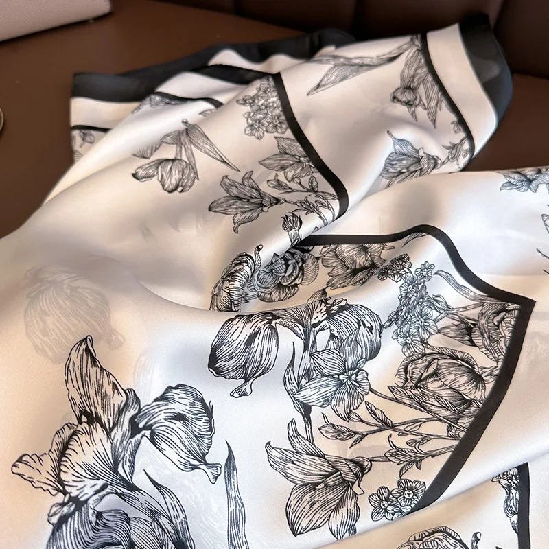 70*70cm Luxus Blumen druck Sei – Face Scarf Mask Bewertung und Preis