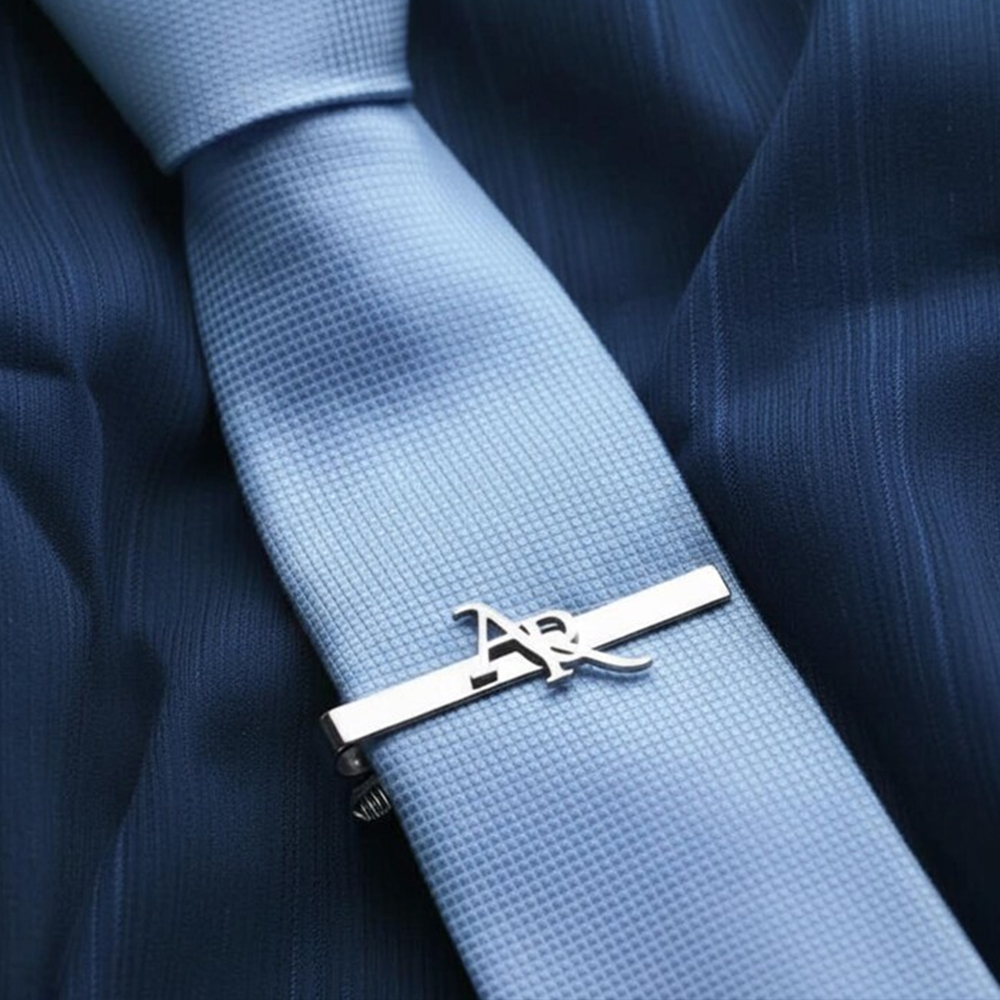 Personalisiertes Initialen-Kra – Tie Clip Silver Bewertung und Preis