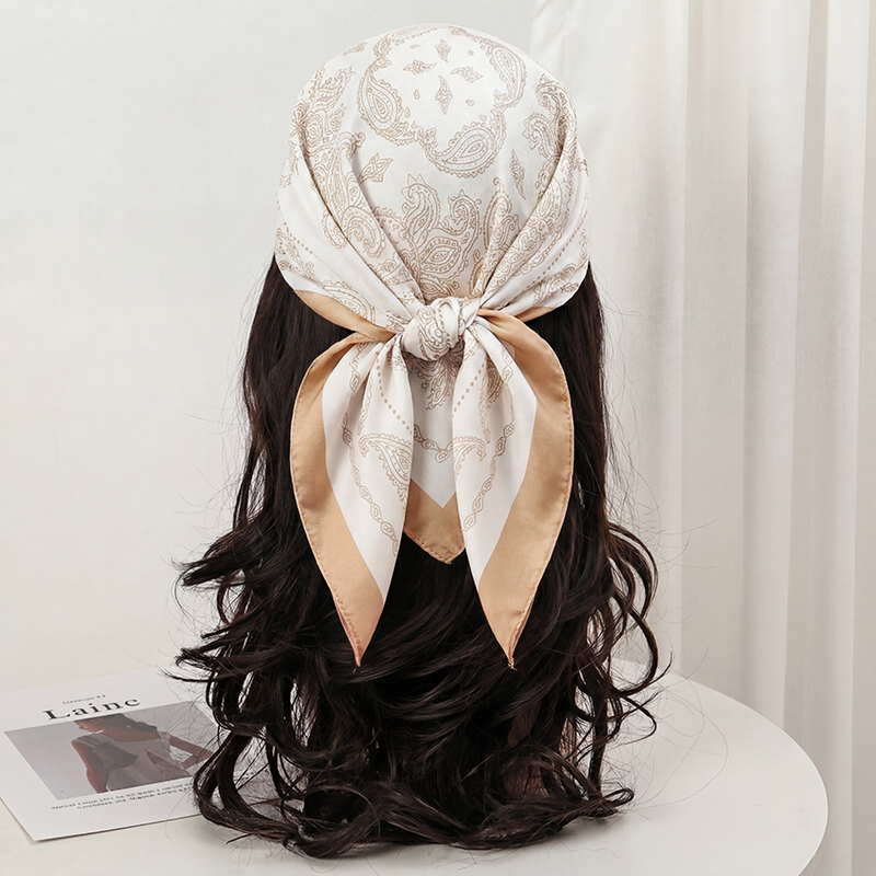 Vintage Beige Paisley-Druck Qu – Face Scarf Mask Bewertung und Preis
