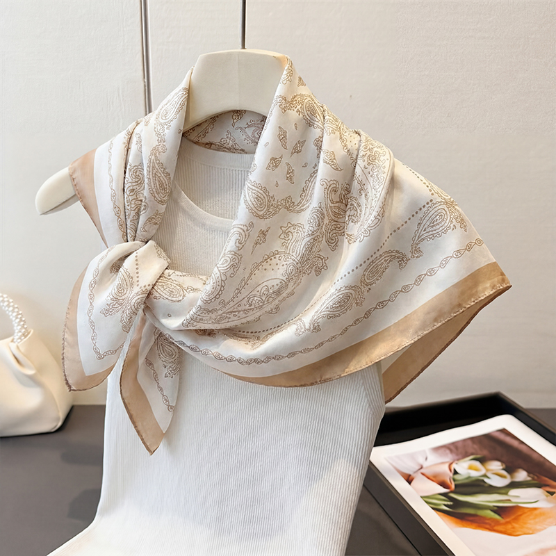 Vintage Beige Paisley-Druck Qu – Face Scarf Mask Bewertung und Preis
