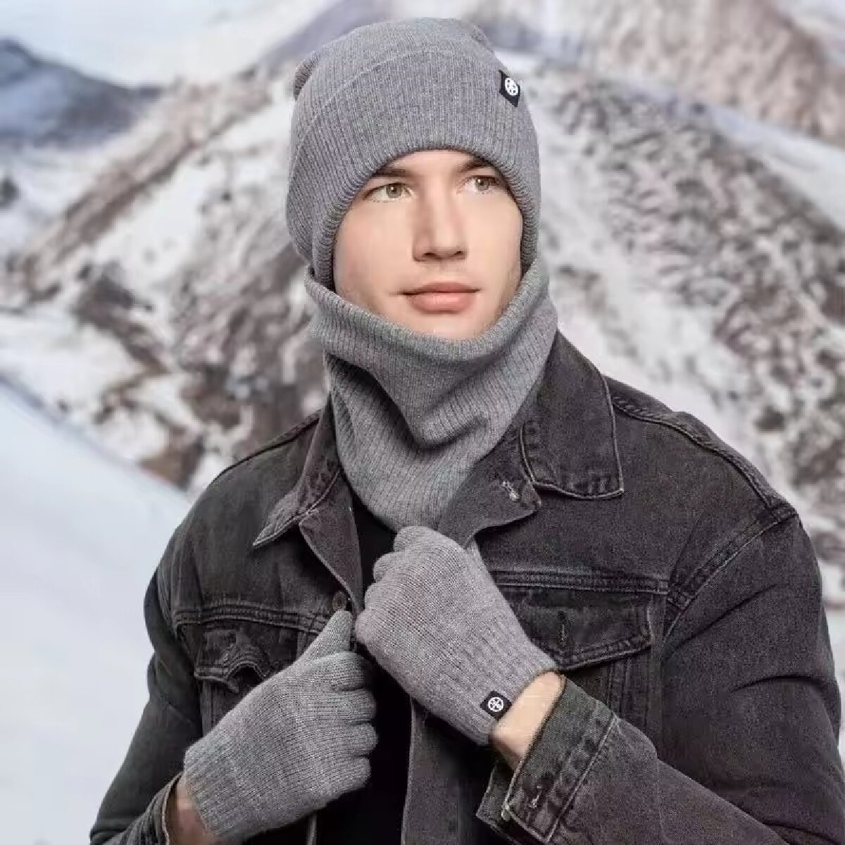 3 stücke Winter Beanie Hut Han – Muffler Men Wool Bewertung und Preis