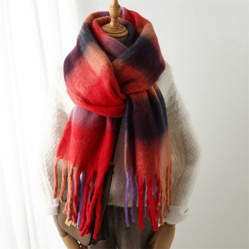 Neuer Herbst-Winter-Karo-Schal – Muffler Men Wool Bewertung und Preis