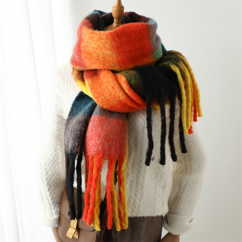 Neuer Herbst-Winter-Karo-Schal – Muffler Men Wool Bewertung und Preis